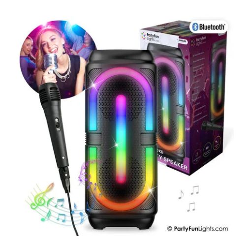 KARAOKE PARTY SPEAKER ALTOPARLANTE BLUETOOTH c/effetti di Luce cm (In Box xcm)…x6